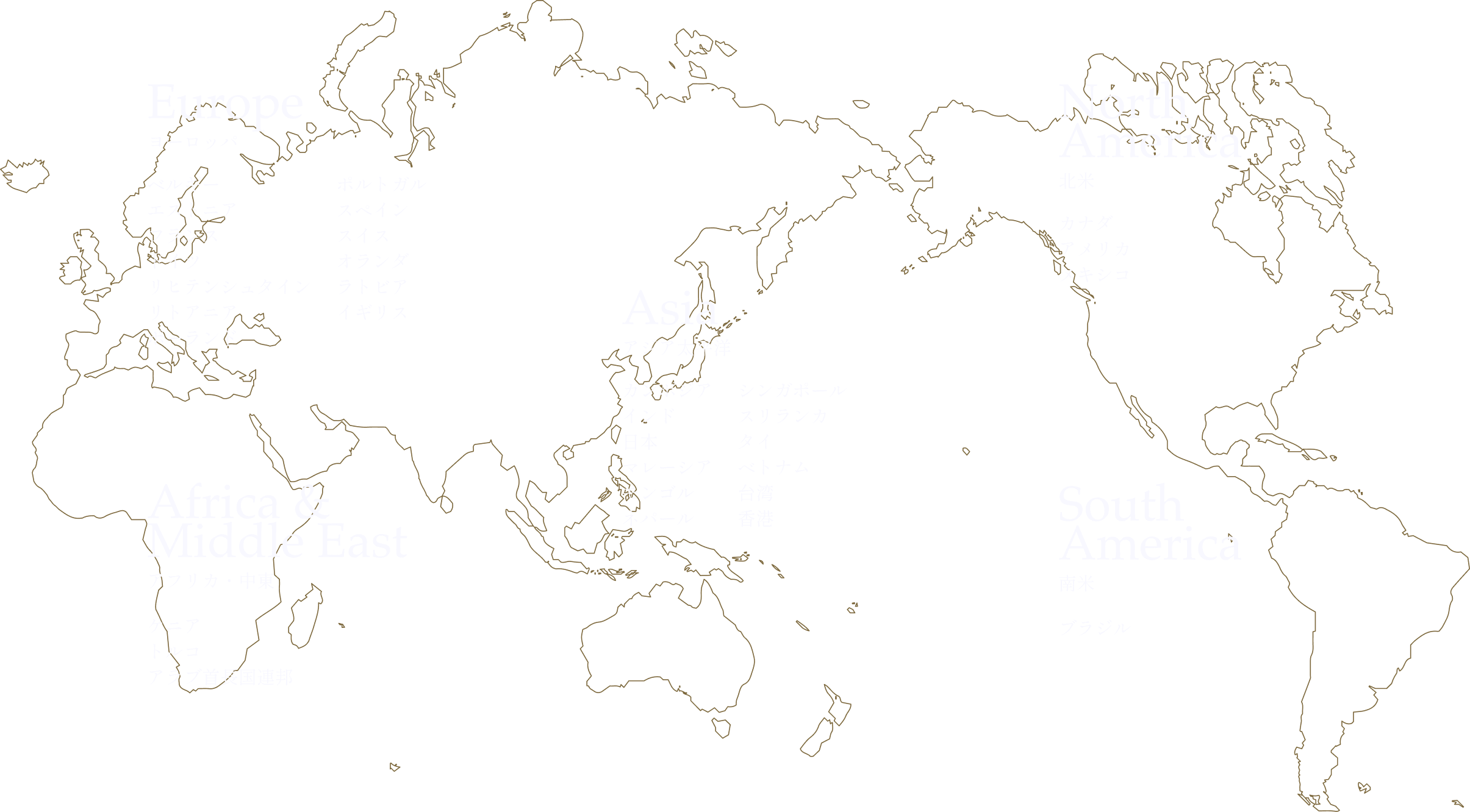 世界各国のチャプター分布図